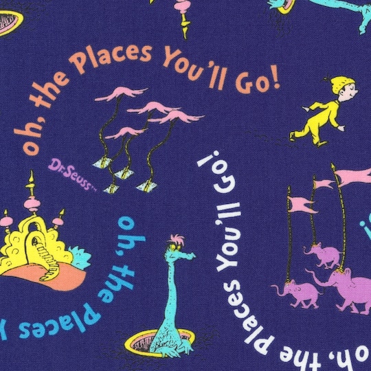 Dr. Suess&#x2122; Places You&#x27;ll Go Toss Cotton Fabric